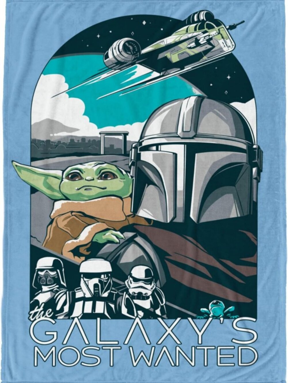 Soft & Cozy Plush Throw Blanket for Kids - Fleece Star Wars Mandalorian 60x90
